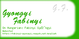gyongyi fabinyi business card